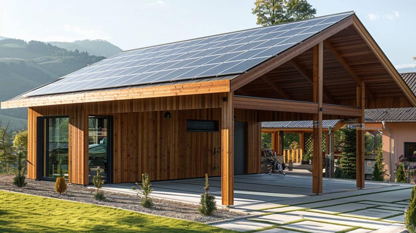 Optez pour un carport solaire en bois pour une solution écologique et esthétique