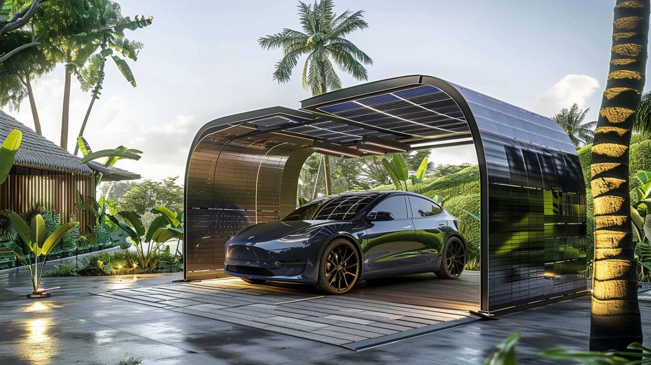 Carport solaire pliable : l’innovation verte pour protéger votre voiture