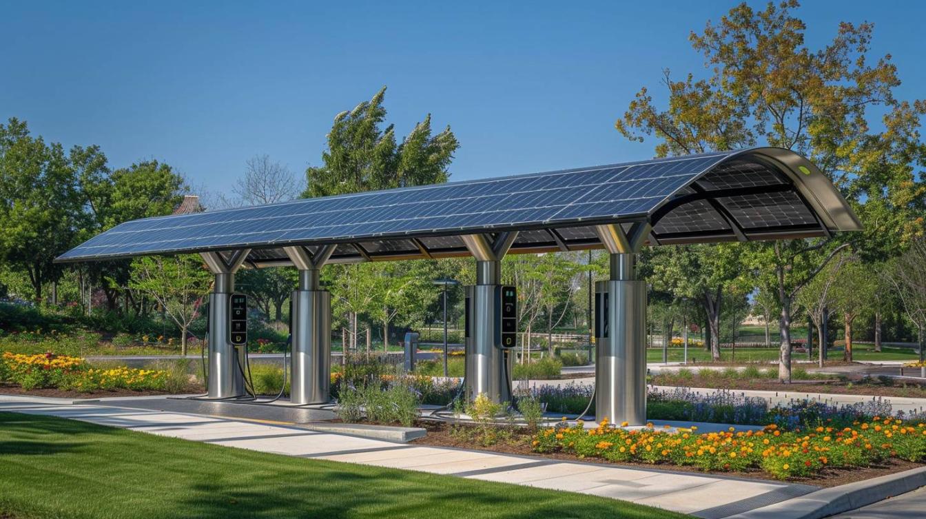 Les bornes de recharge alimentées par l’énergie solaire