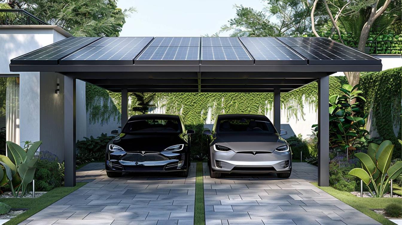 Optimisez votre espace avec un carport solaire pour 2 voitures